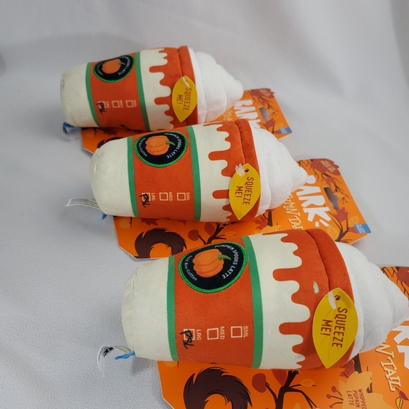 (3) BARK Whipped Pumpkin Latte Dog Toy - Picture 12 of 16